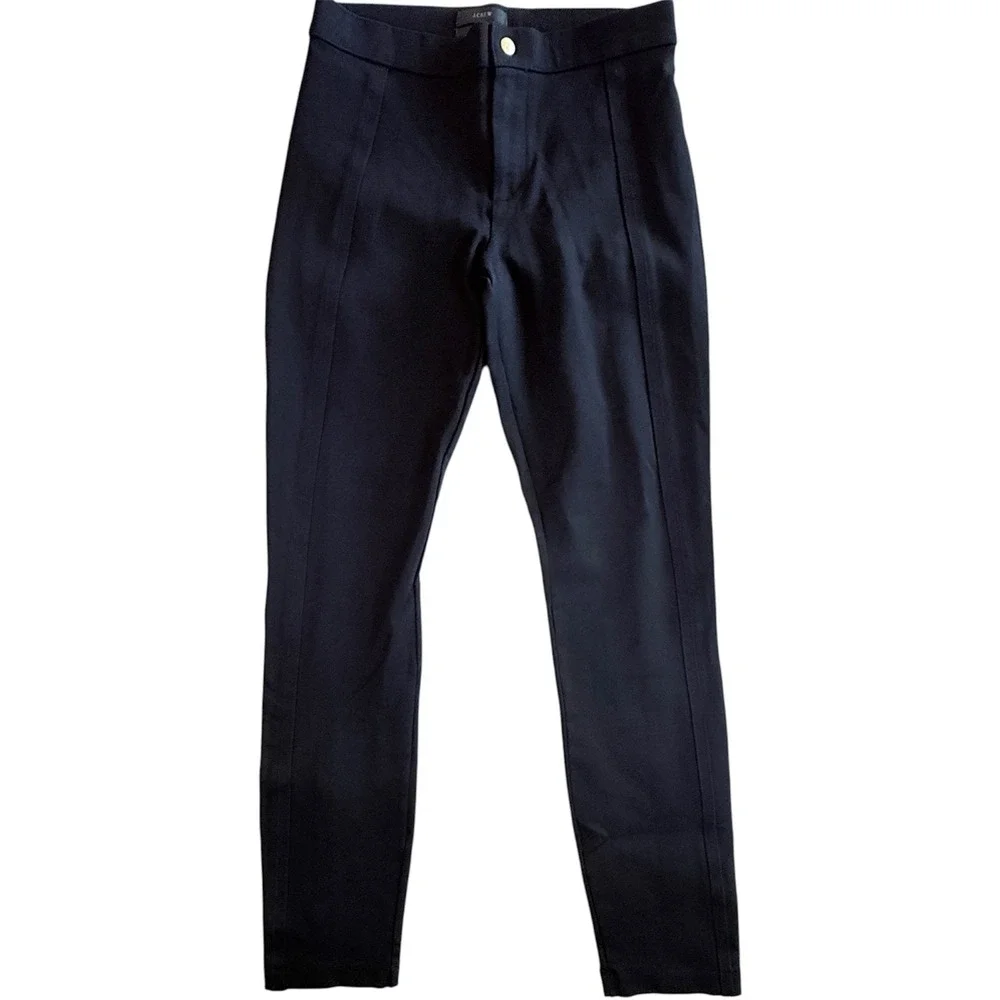 J.Crew Pixie Pants‎ Women 4R Black Skinny Ponte Knit Seamed